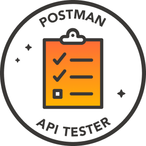 logo da certificação Postman API Tester, do Postman